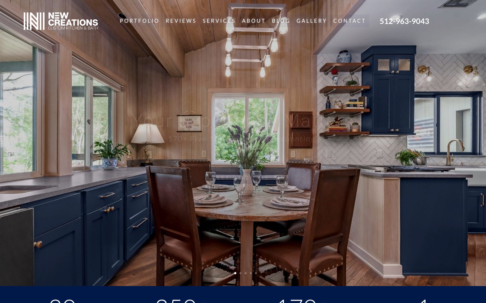 The current newcreationsaustin.com homepage